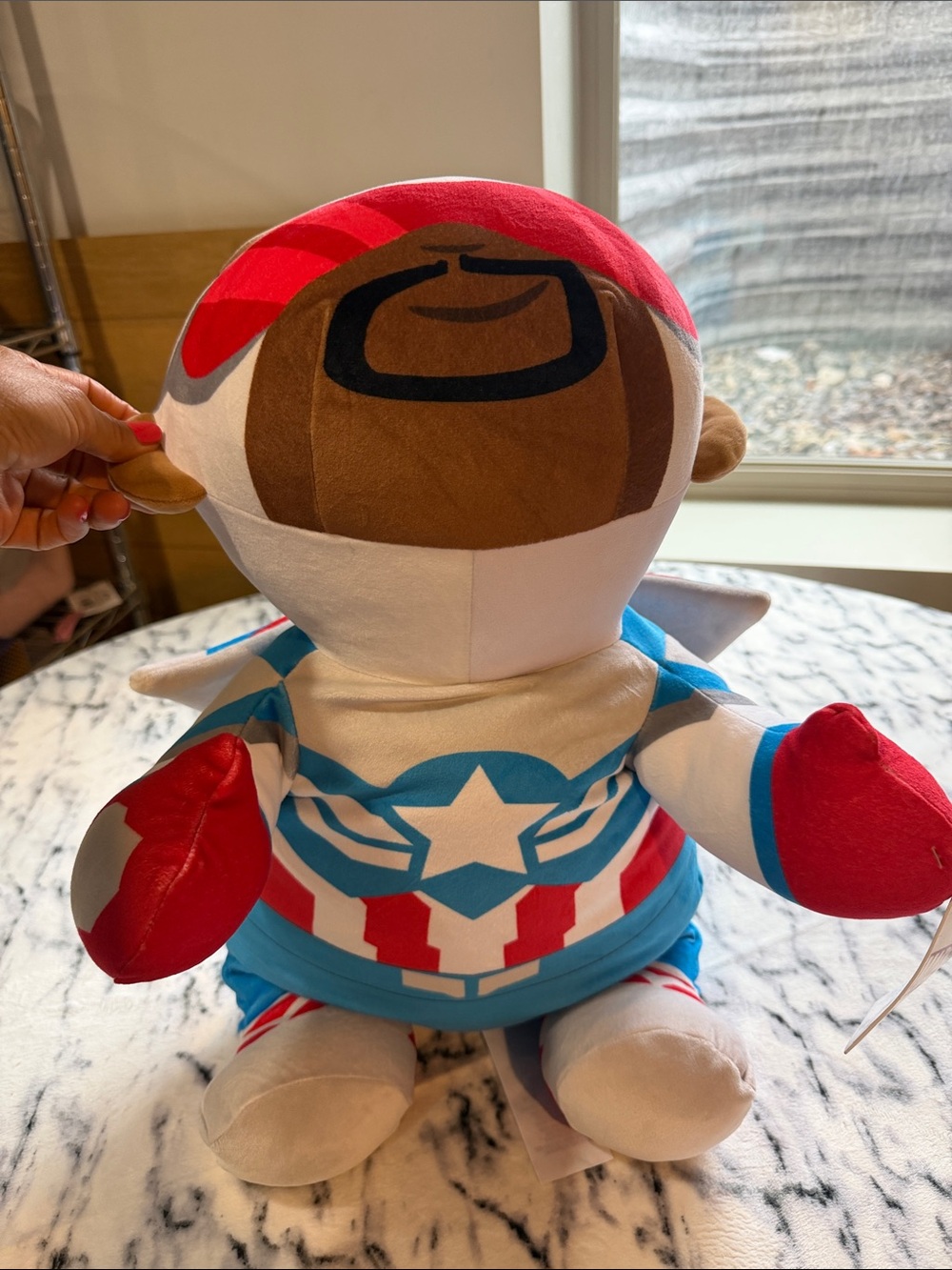 Marvel Captain America Cuddleez Plush Blue & Red NWT